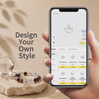 Demonstration of the interactive 3D bracelet customizer, showing easy drag-and-drop gemstone selection.