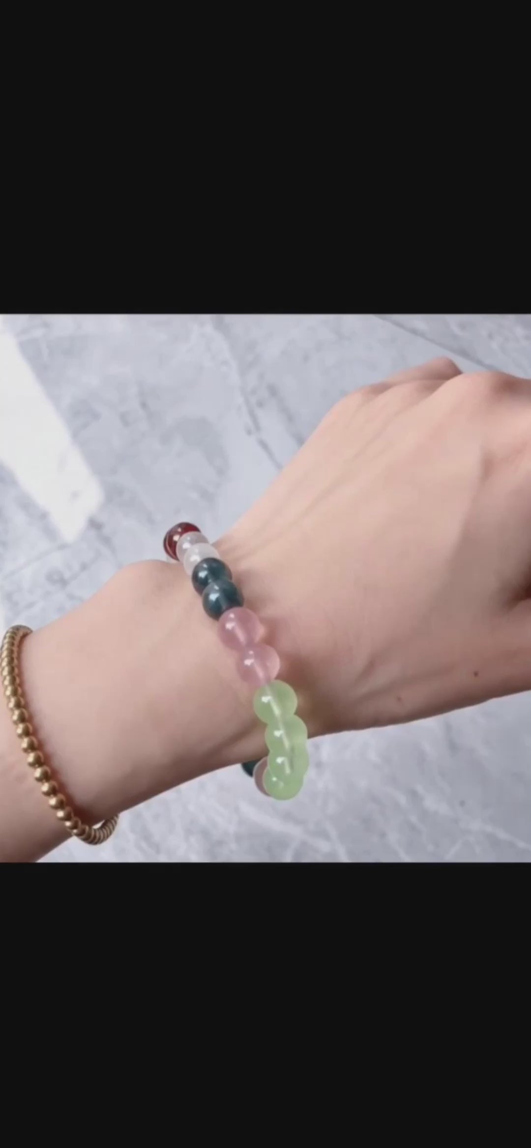 Handmade custom bead bracelet creation process at TryBeadify